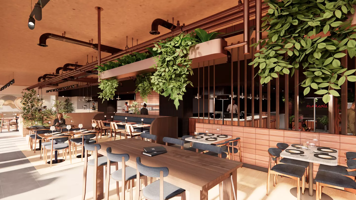 Bar Bouffe schets ingang