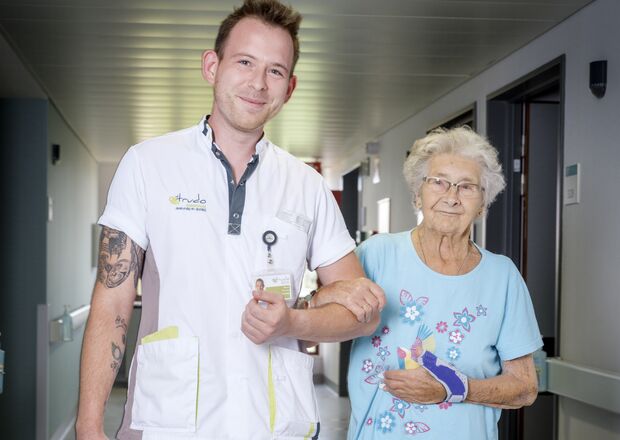 wandeling met patiënt geriatrie